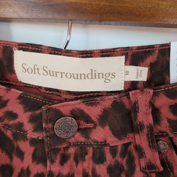 NWT Soft Surrounding Missy Animal Print Skinny Pant 10 - Picture 3 of 4